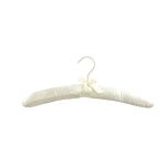 Padded Satin Hanger, Open Hook, Ivory